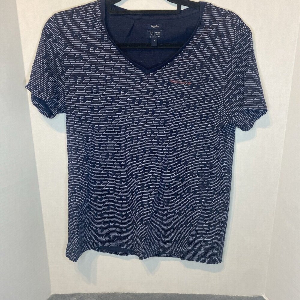 Armani Jeans T-shirt Women’s S Regular Fit Shirt Sleeve Designer Blue Casual